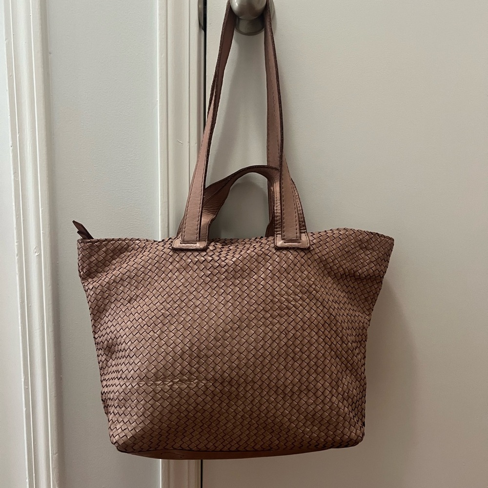 Sundance Italian Woven Leather Tote Bag